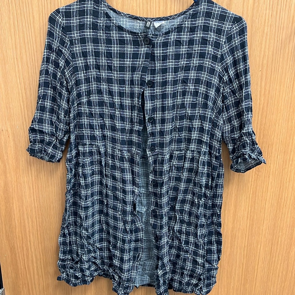 Blue plaid dress